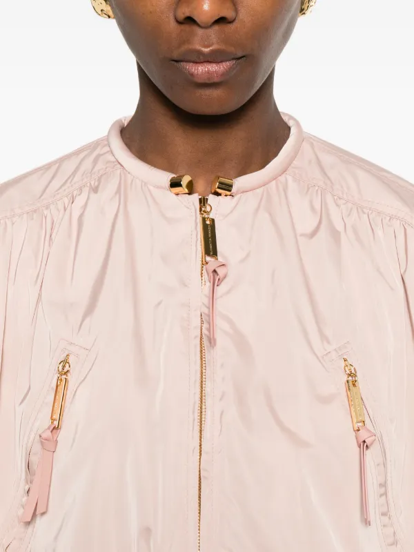 Elisabetta Franchi Zip Detail Jacket | Pink | FARFETCH NZ