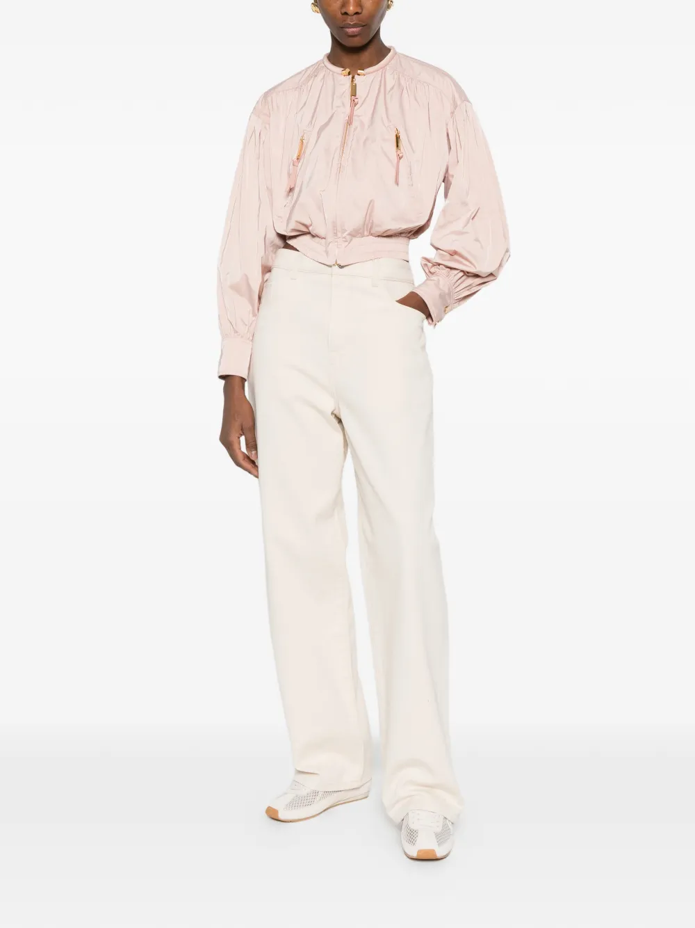  Elisabetta Franchi Zip Detail Jacket - Pink 