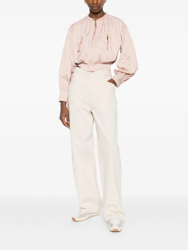 Elisabetta Franchi Zip Detail Jacket | Pink | FARFETCH NZ
