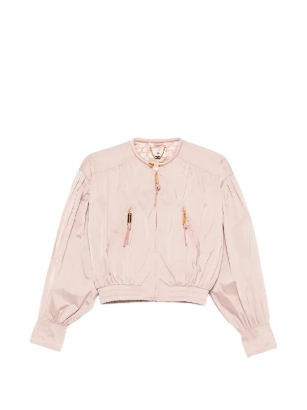 Elisabetta Franchi Zip Detail Jacket | Pink | FARFETCH NZ