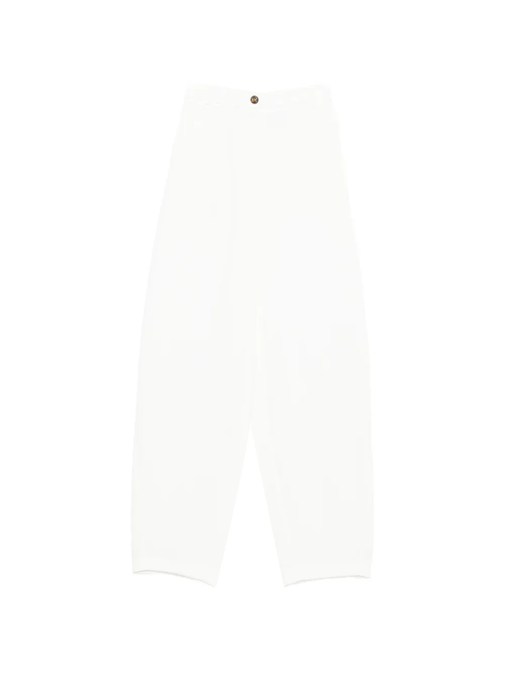 Elisabetta Franchi logo-detail palazzo pants - Bianco