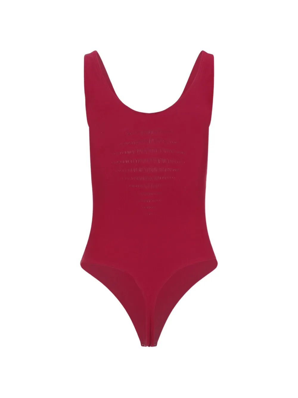 Wolford Mouwloze body met diepe ronde hals Rood