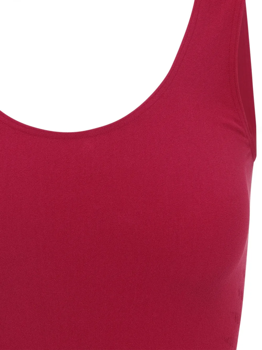 Wolford Mouwloze body met diepe ronde hals Rood