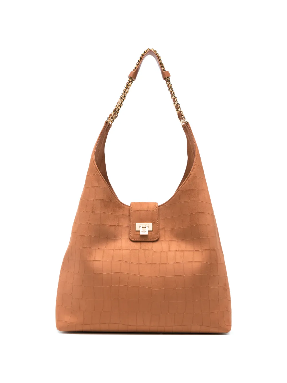 Elisabetta Franchi croc-effect chain handle bag - Toni neutri