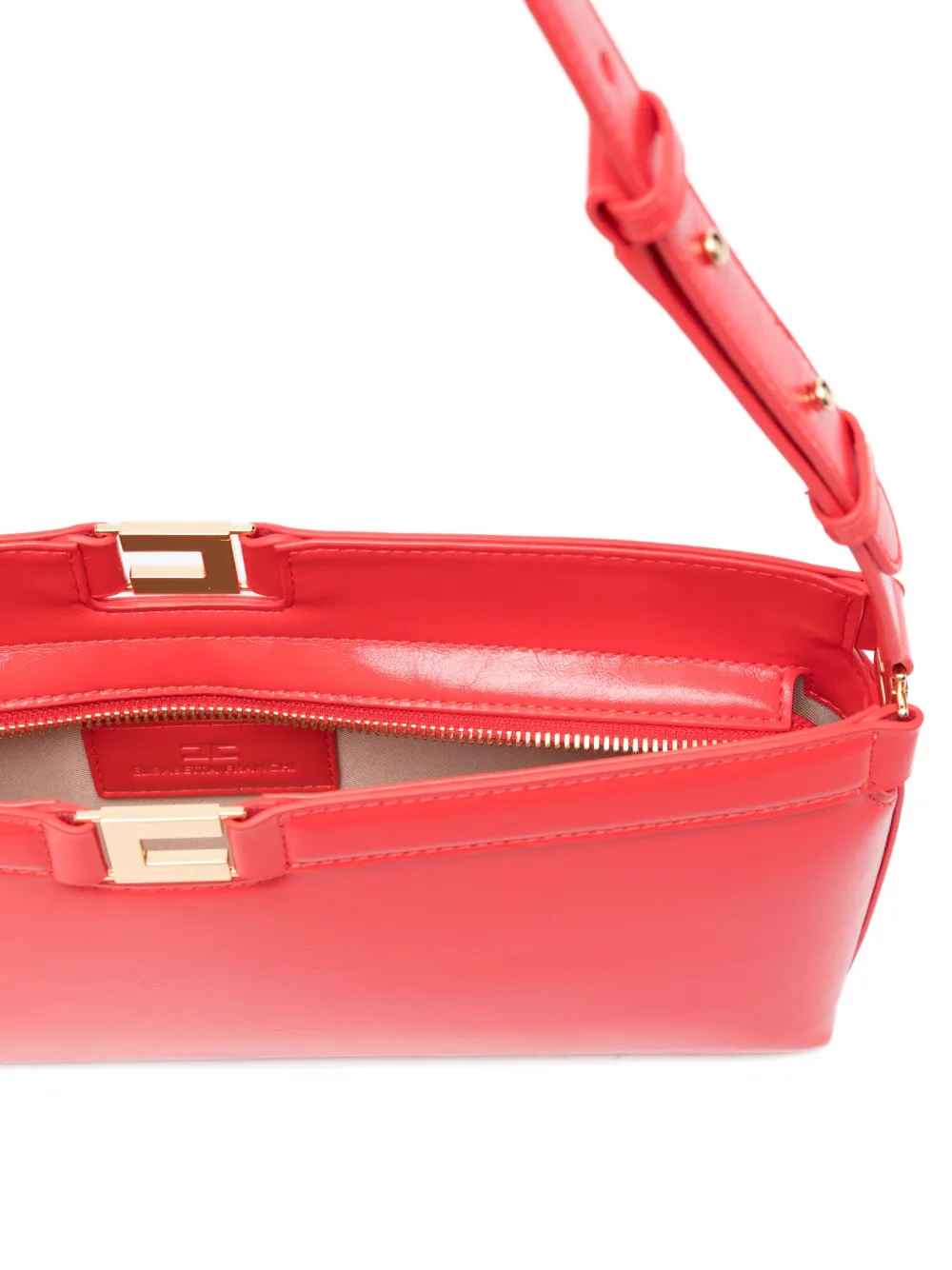 Elisabetta Franchi Tas met Naplak-effect Rood
