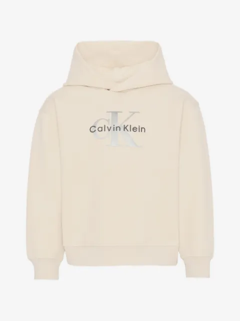 Calvin Klein Kids 로고 후드 스웨트셔츠