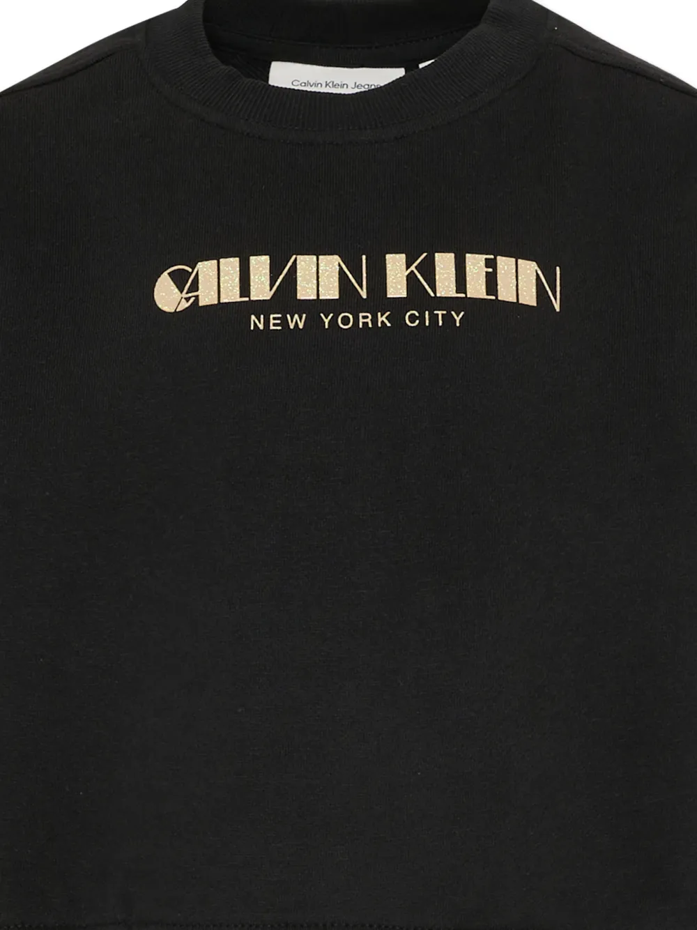 Calvin Klein Kids Sweater met logoprint Zwart