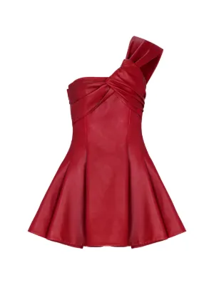 Ferragamo Leather Mini Dress | Red | FARFETCH