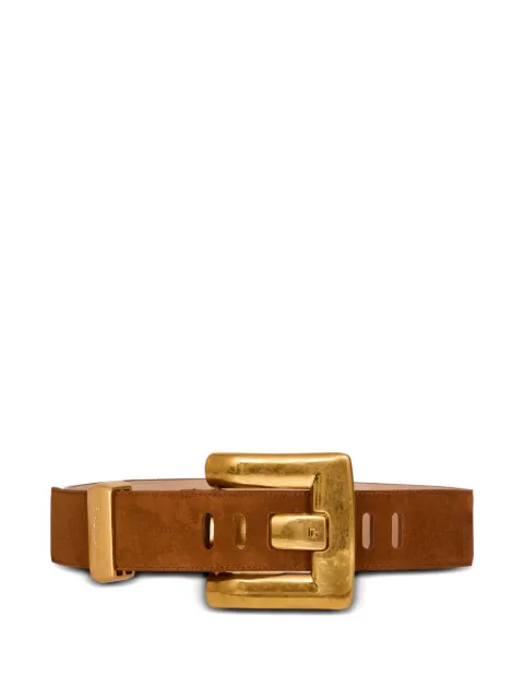 Balmain Anthem calf suede belt