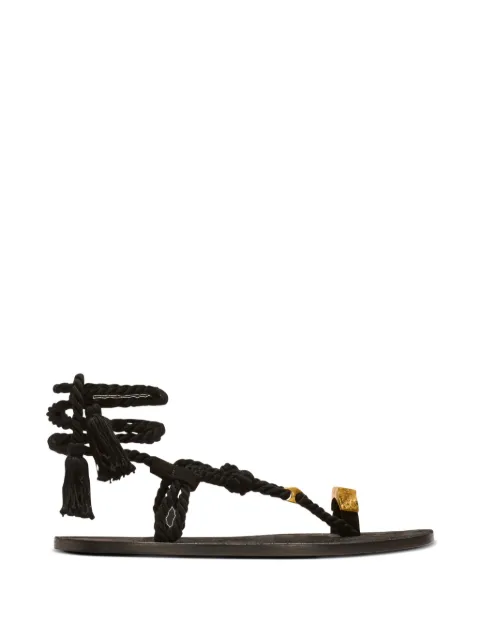 Balmain rope flat sandals