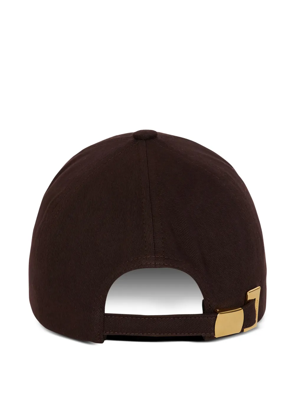  Balmain Logo-embroidery Baseball Cap - Brown 
