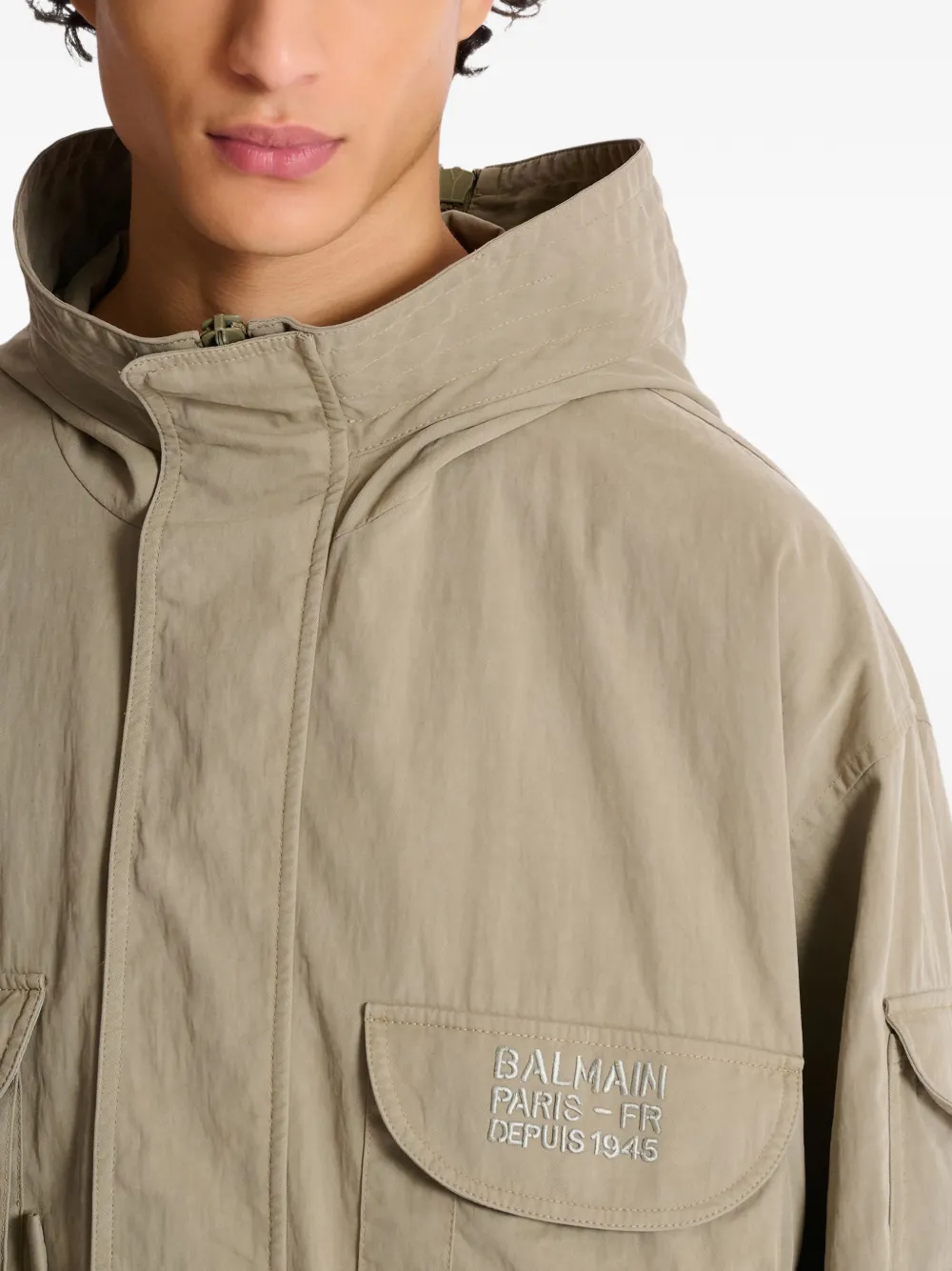 multi-pocket hooded jacket