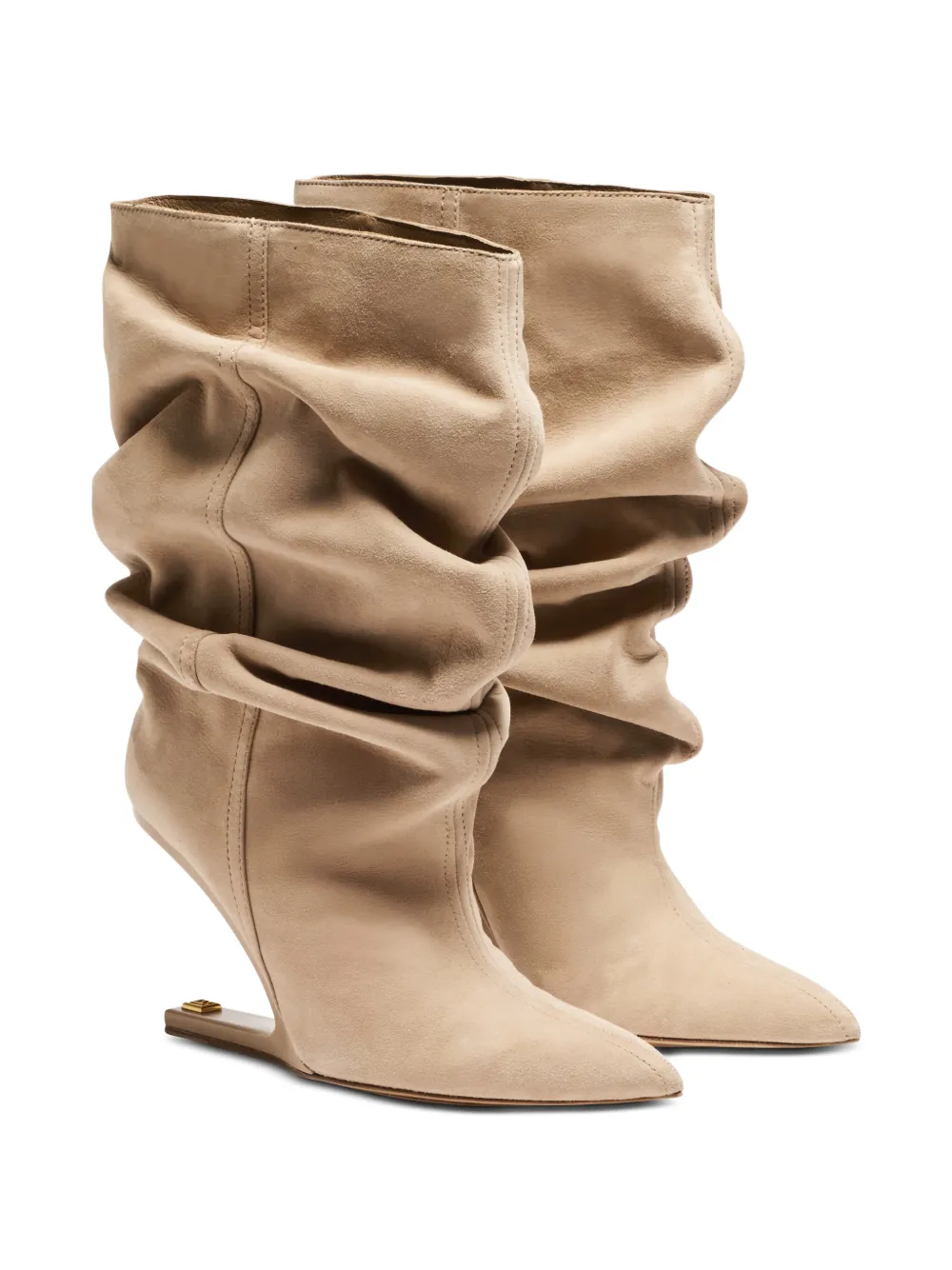 Balmain No Wedge enkellaarzen Beige