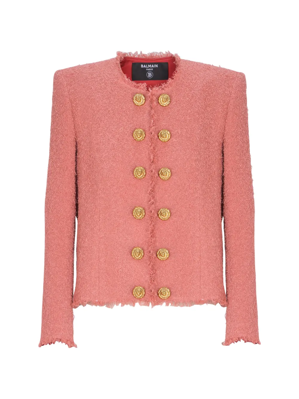 Balmain Giacca in tweed con bottoni - Rosa