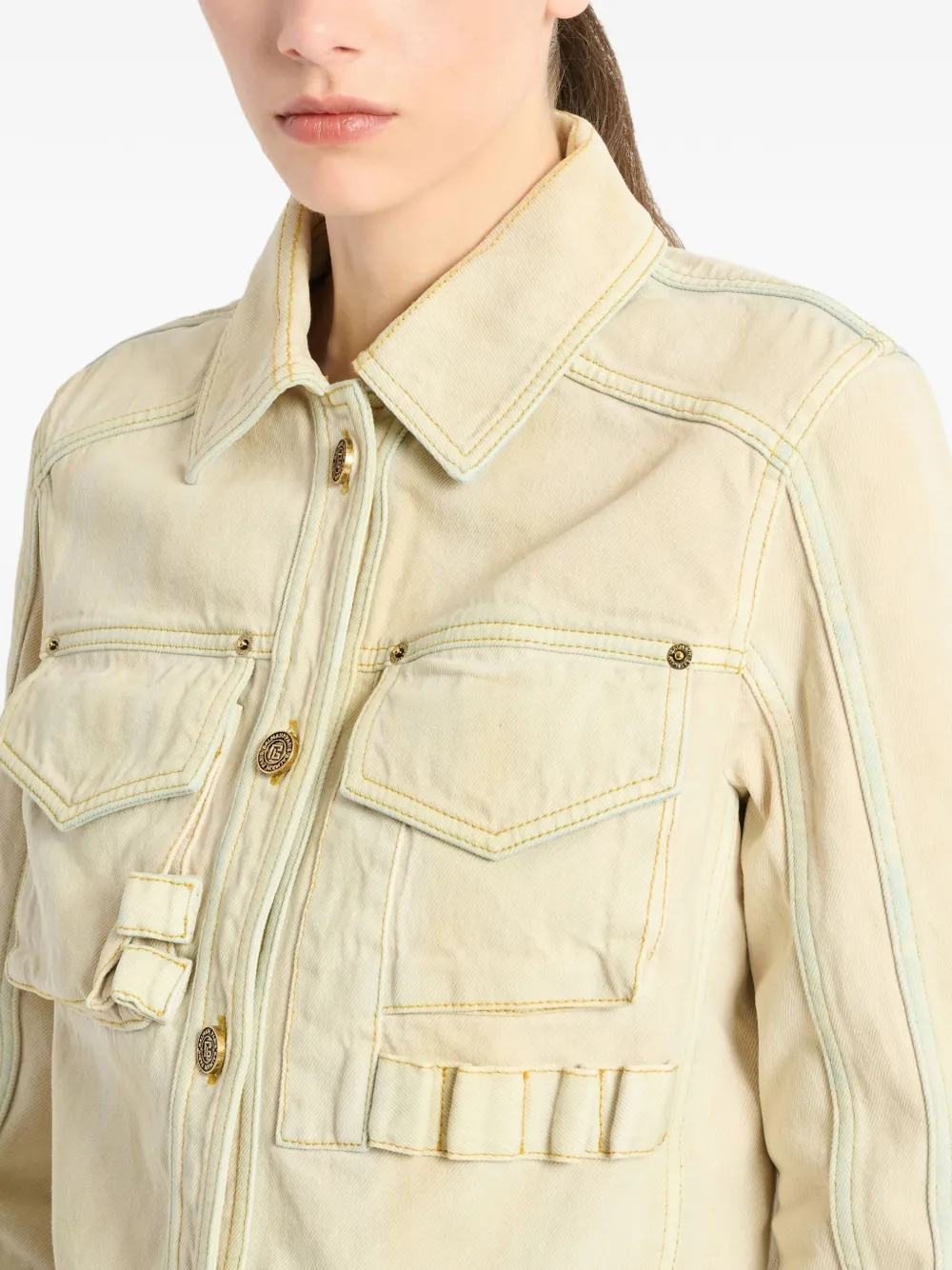 faded denim jacket