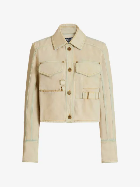 Balmain Ausgeblichene Jeansjacke