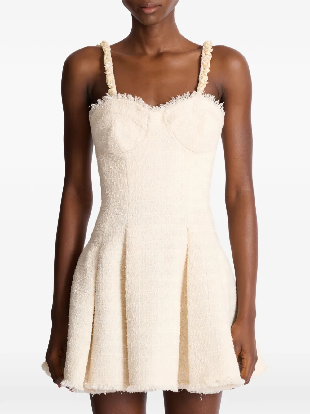 Balmain Mini-jurk met sweetheart hals Wit