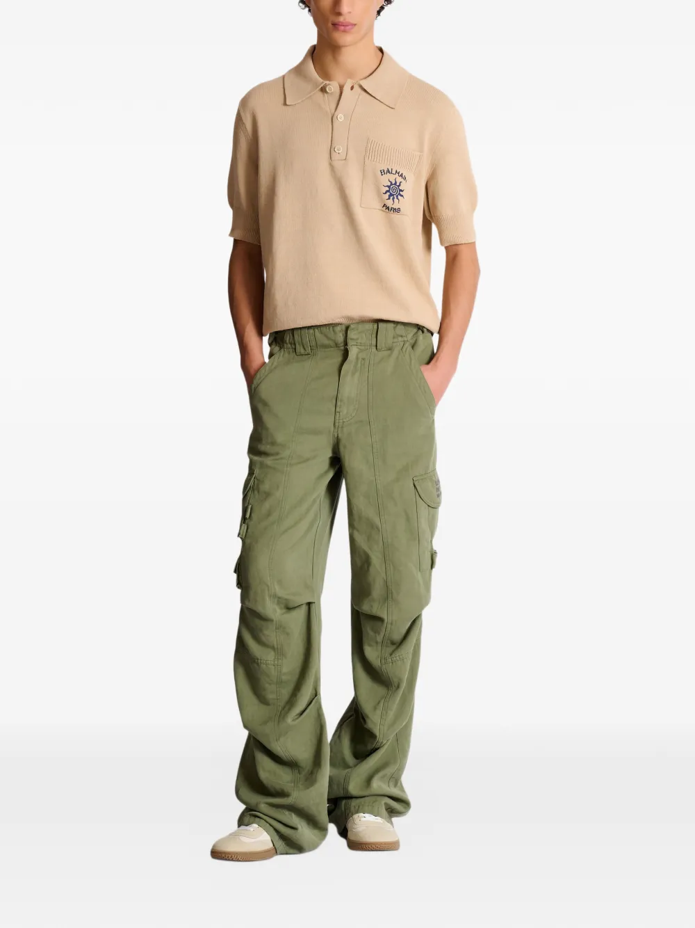 Balmain short-sleeve knitted polo shirt | Image 2