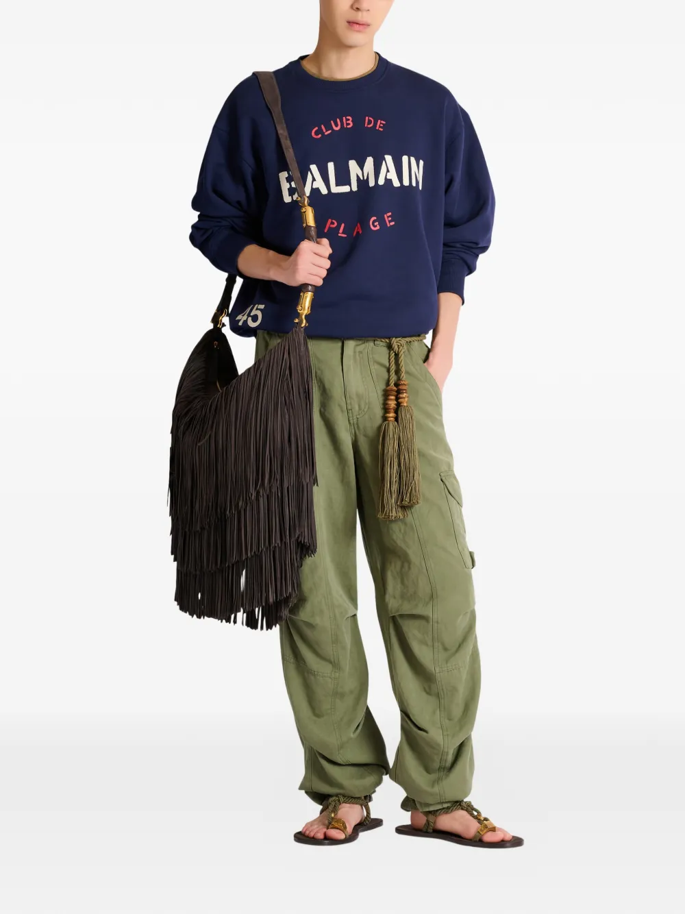 Balmain crew-neck logo-detail sweatshirt | Sweatshirts | Image 2