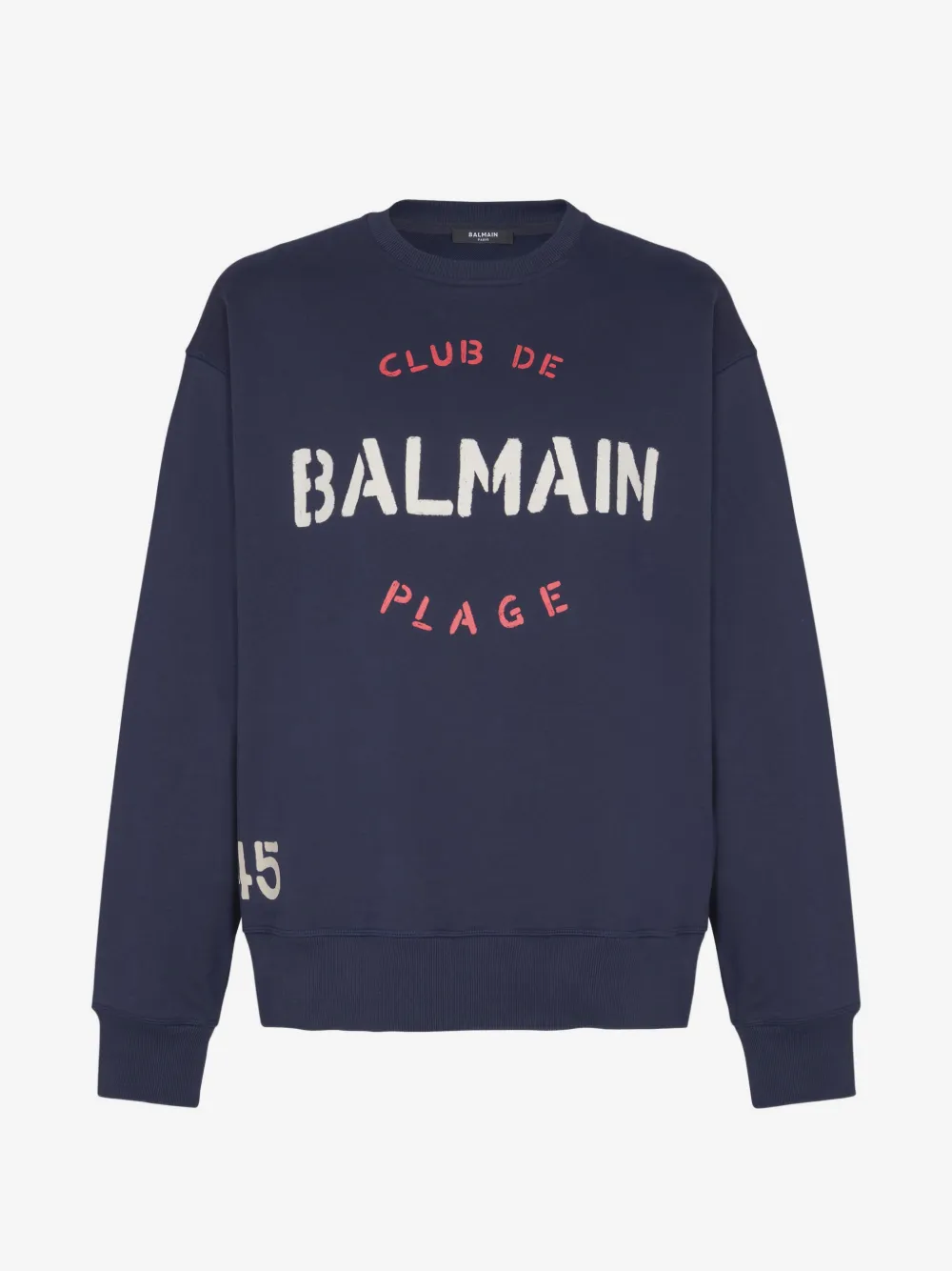 Balmain sweatshirt with Balmain Club print | Blue | Image 1