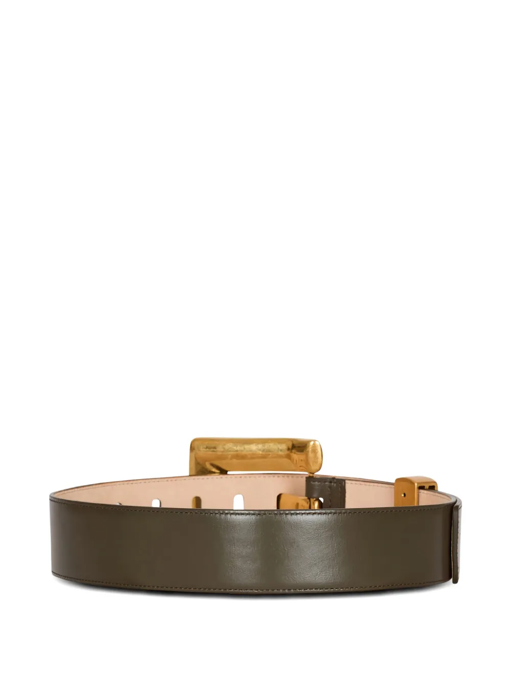  Balmain Anthem Calfskin Belt - Green 