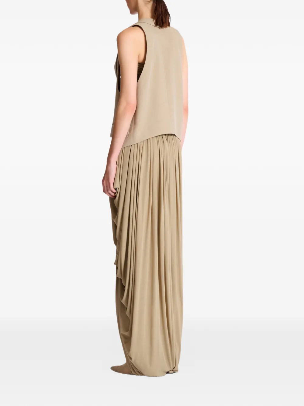 Balmain Gabardine katoenen top Beige