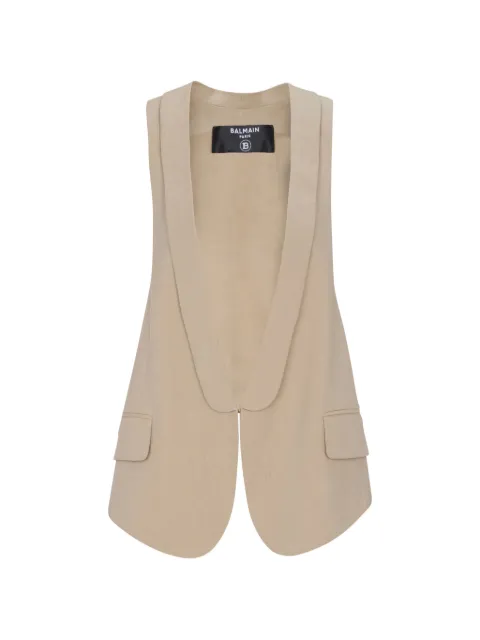 Balmain gilet à design asymétrique