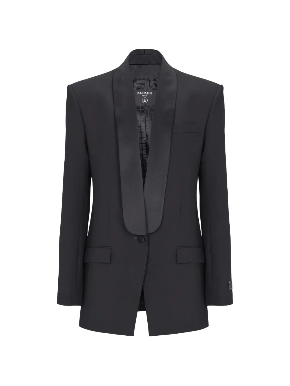 Balmain Blazer met sjaalkraag Zwart