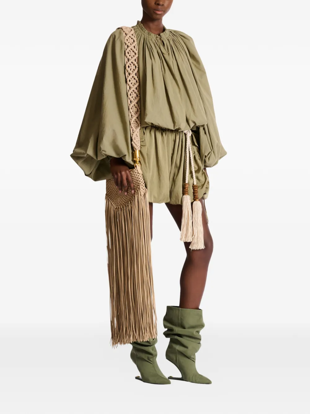 Balmain Blouse met ballonmouwen Groen