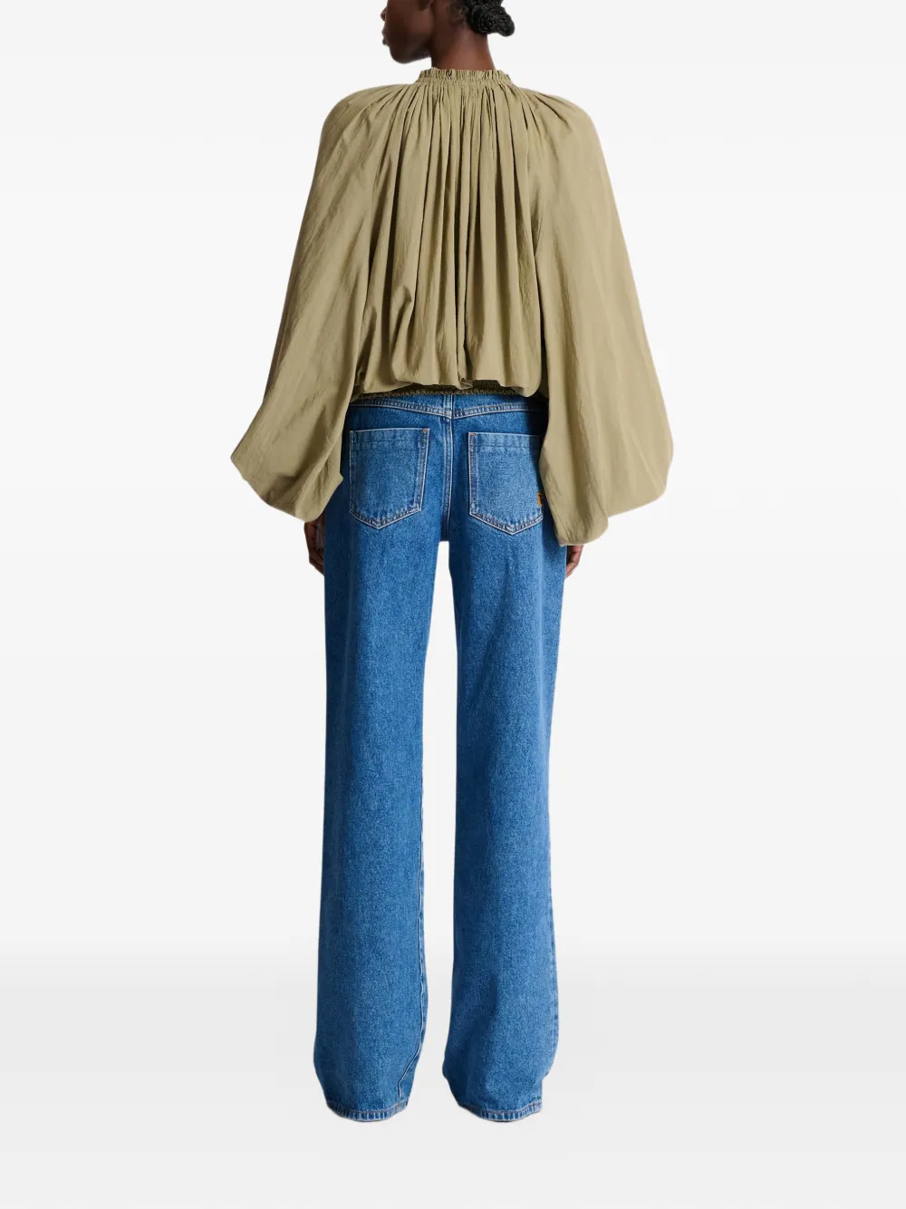 Balmain Blouse met ballonmouwen Groen