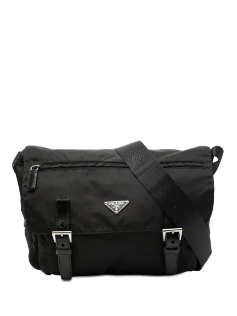 Prada Pre-Owned 2013-2025 Tessuto Zip Double Buckle Messenger Bag crossbody bag