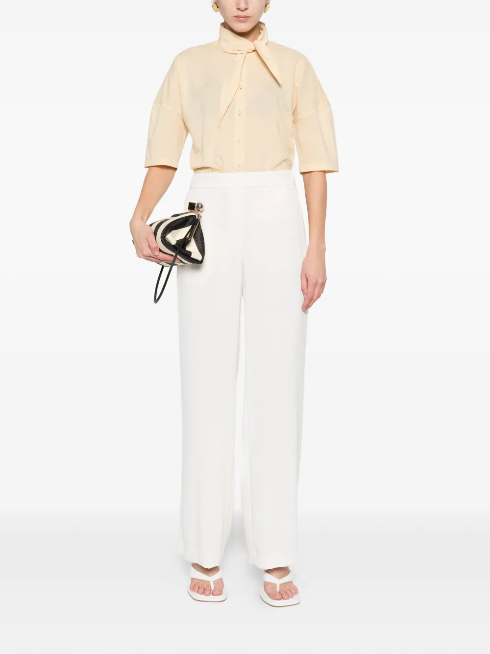  P.a.r.o.s.h. Wide-leg Palazzo Pants - White 