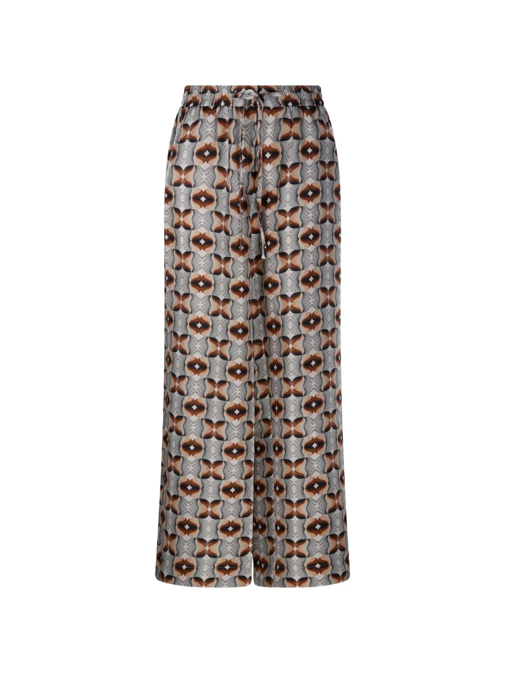 Pierre-Louis Mascia Aloe drawstring patterned trousers - Grigio