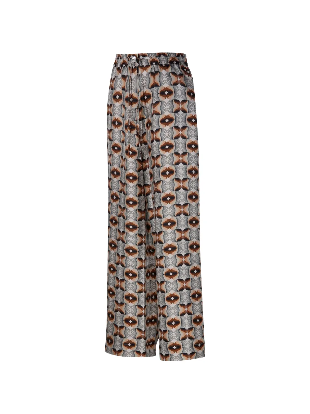  Pierre-louis Mascia Aloe Patterned Drawstring Trousers - Grey 