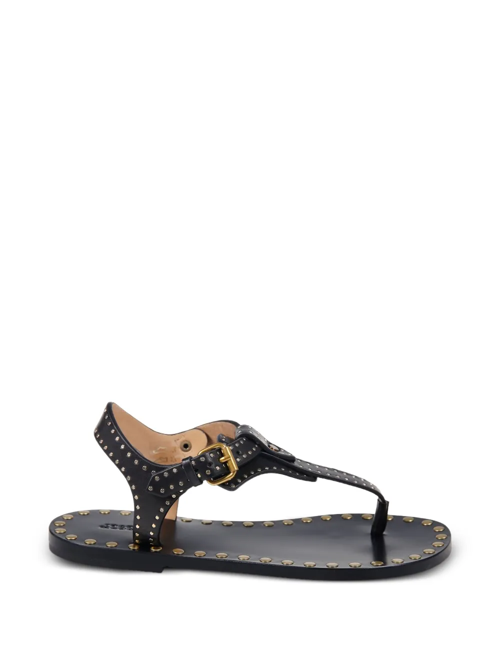 ISABEL MARANT Joony studded buckle sandals Zwart