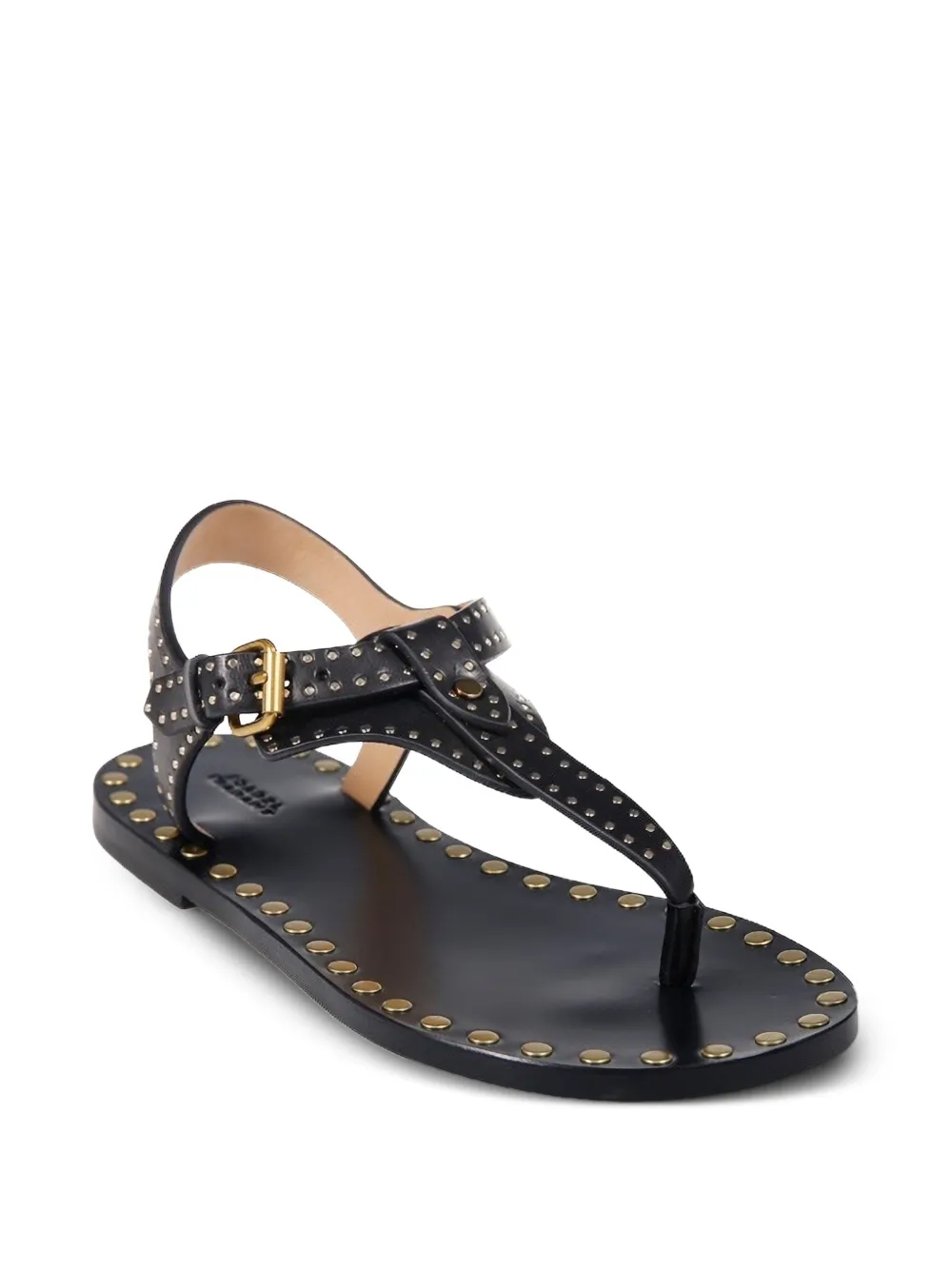 ISABEL MARANT Joony studded buckle sandals Zwart