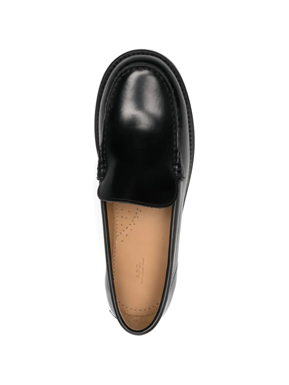 A.P.C. leather loafers Zwart