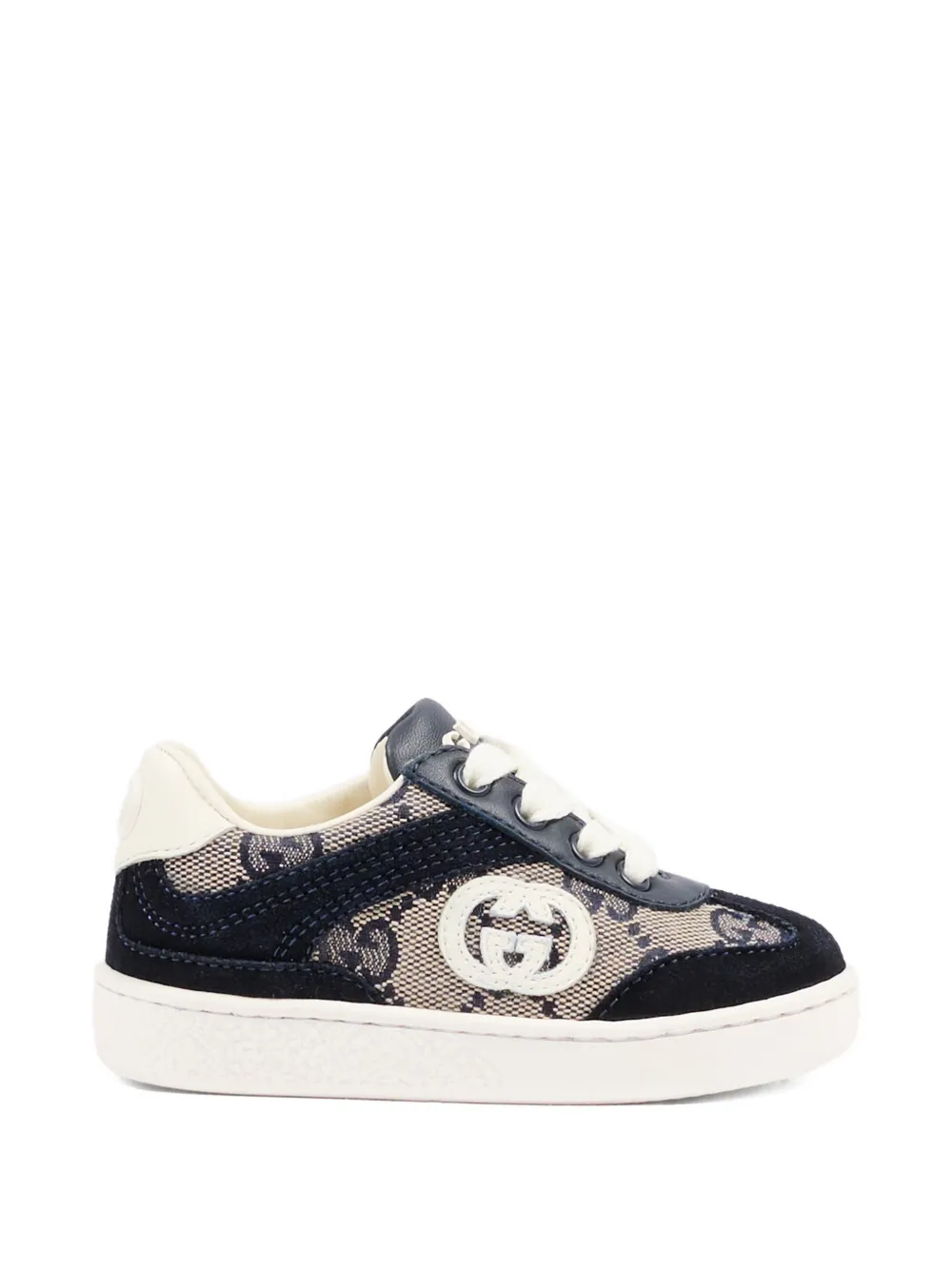 Gucci Kids logo-patch sneakers Blauw