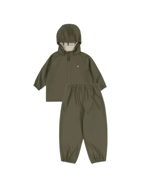 Konges Sløjd hooded lemon-detail trousers set