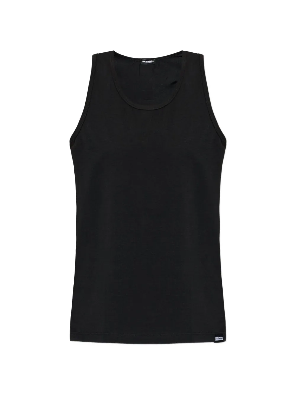 DSQUARED2 scoop neck logo top - Nero