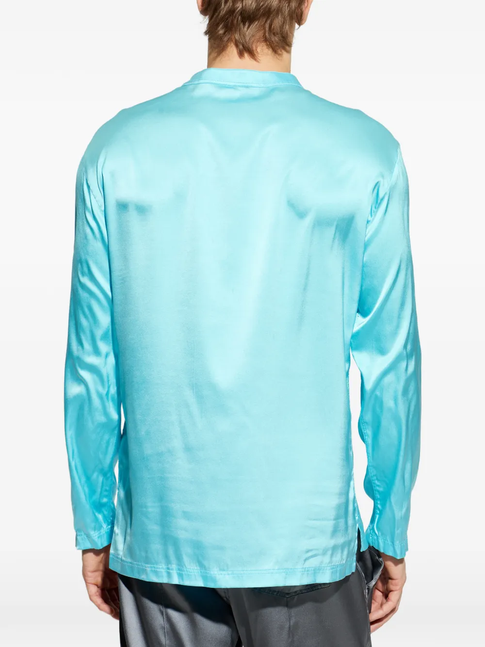 button-placket pajama top