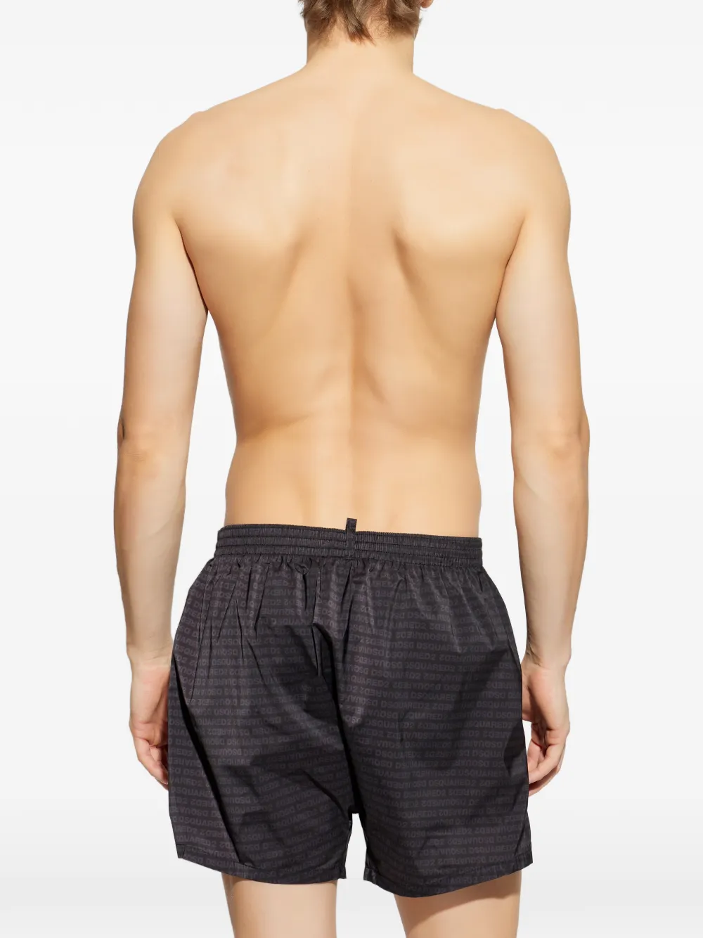  Dsquared2 Print Beach Shorts - Black 