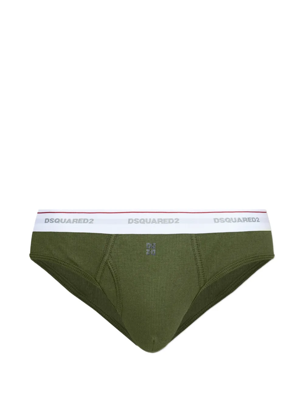DSQUARED2 logo-waistband ribbed briefs - Grün