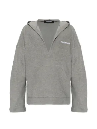 DSQUARED2 V-neck Hoodie | Grey | FARFETCH ZA