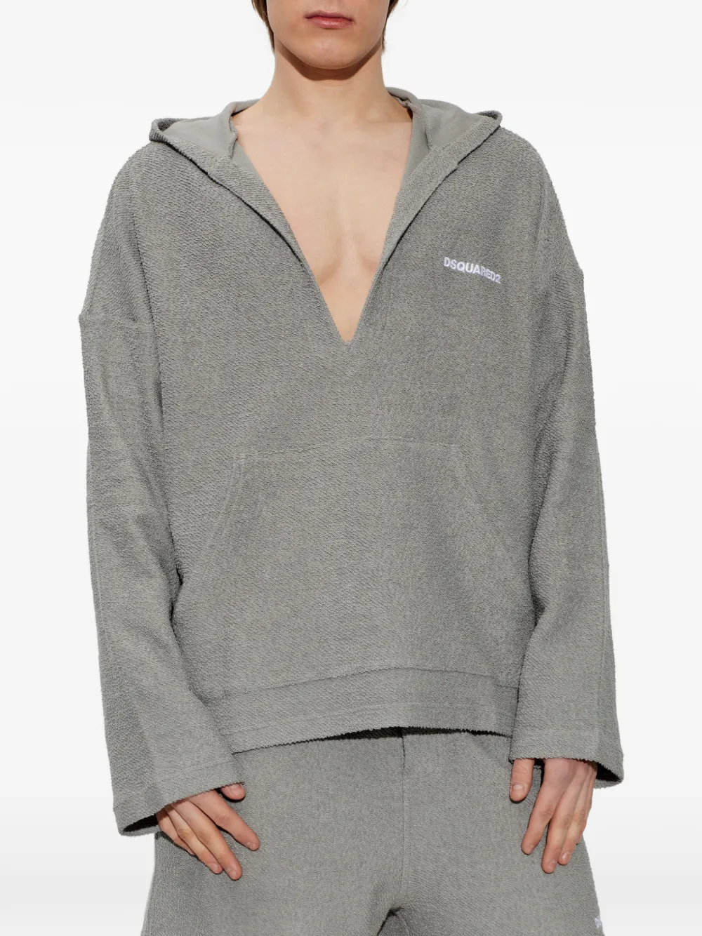  Dsquared2 V-neck Hoodie - Grey 