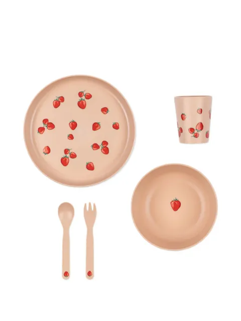 Konges Sløjd strawberry-print meal set
