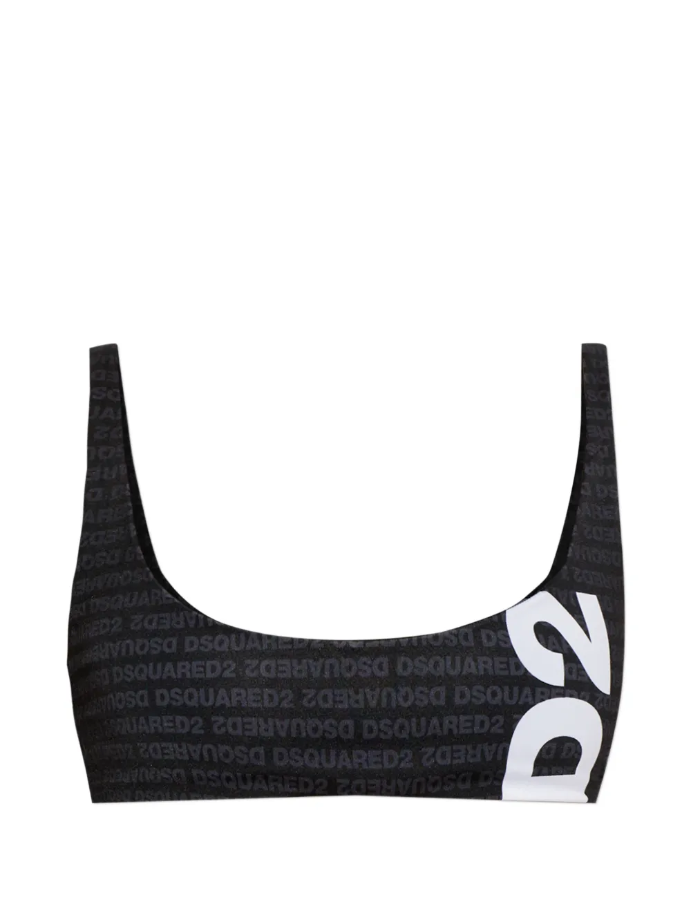 DSQUARED2 logo-print bikini top - Nero