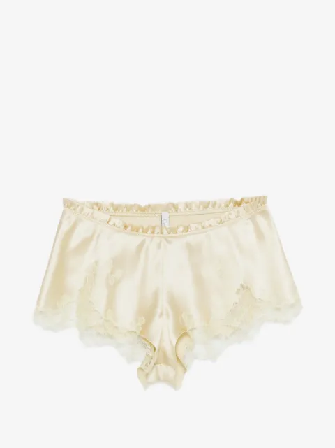 Carine Gilson lace-detail silk shorts