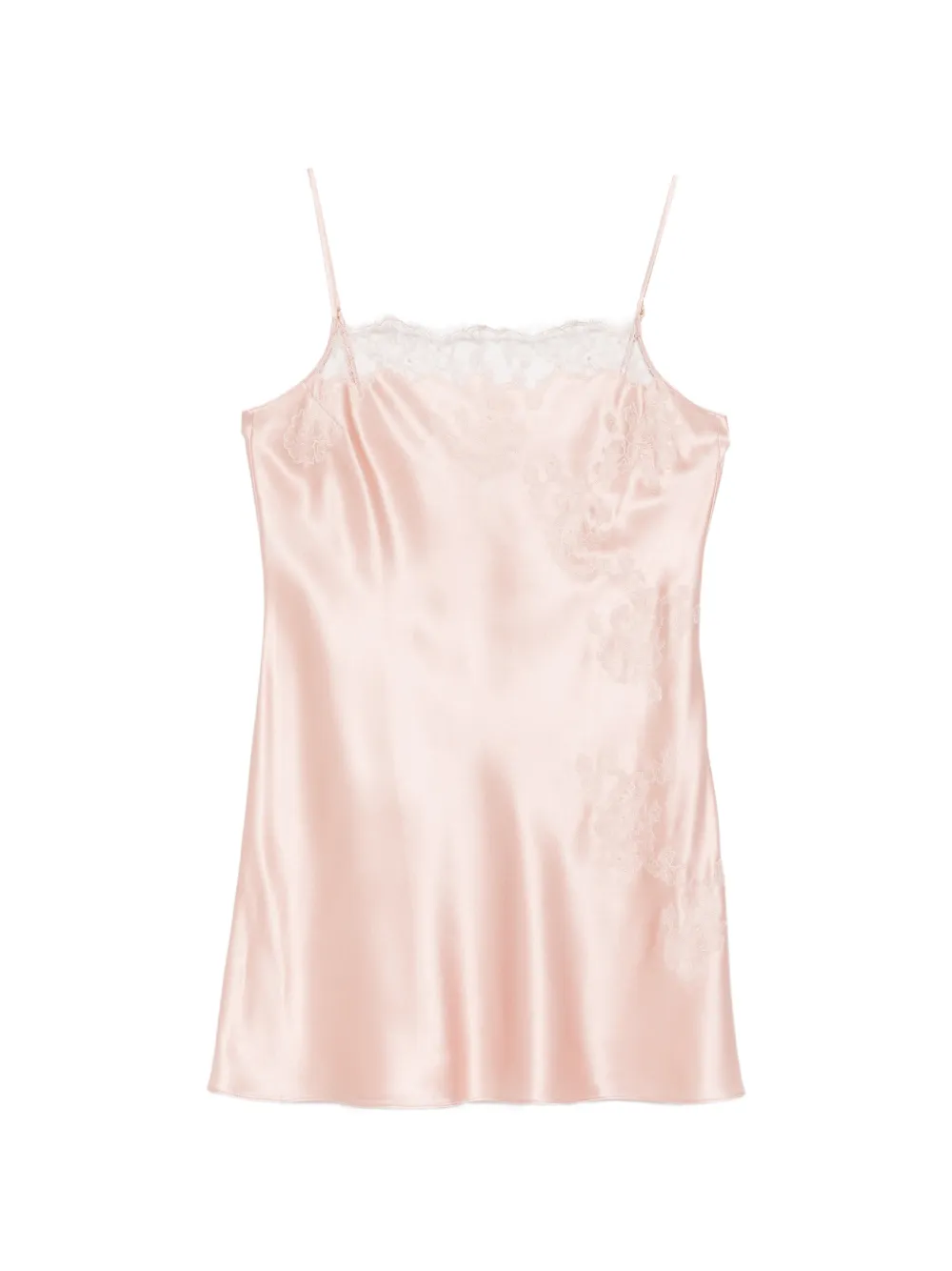 Carine Gilson Straight-Leg-Slip aus Seide mit Spitzendetail - Rosa