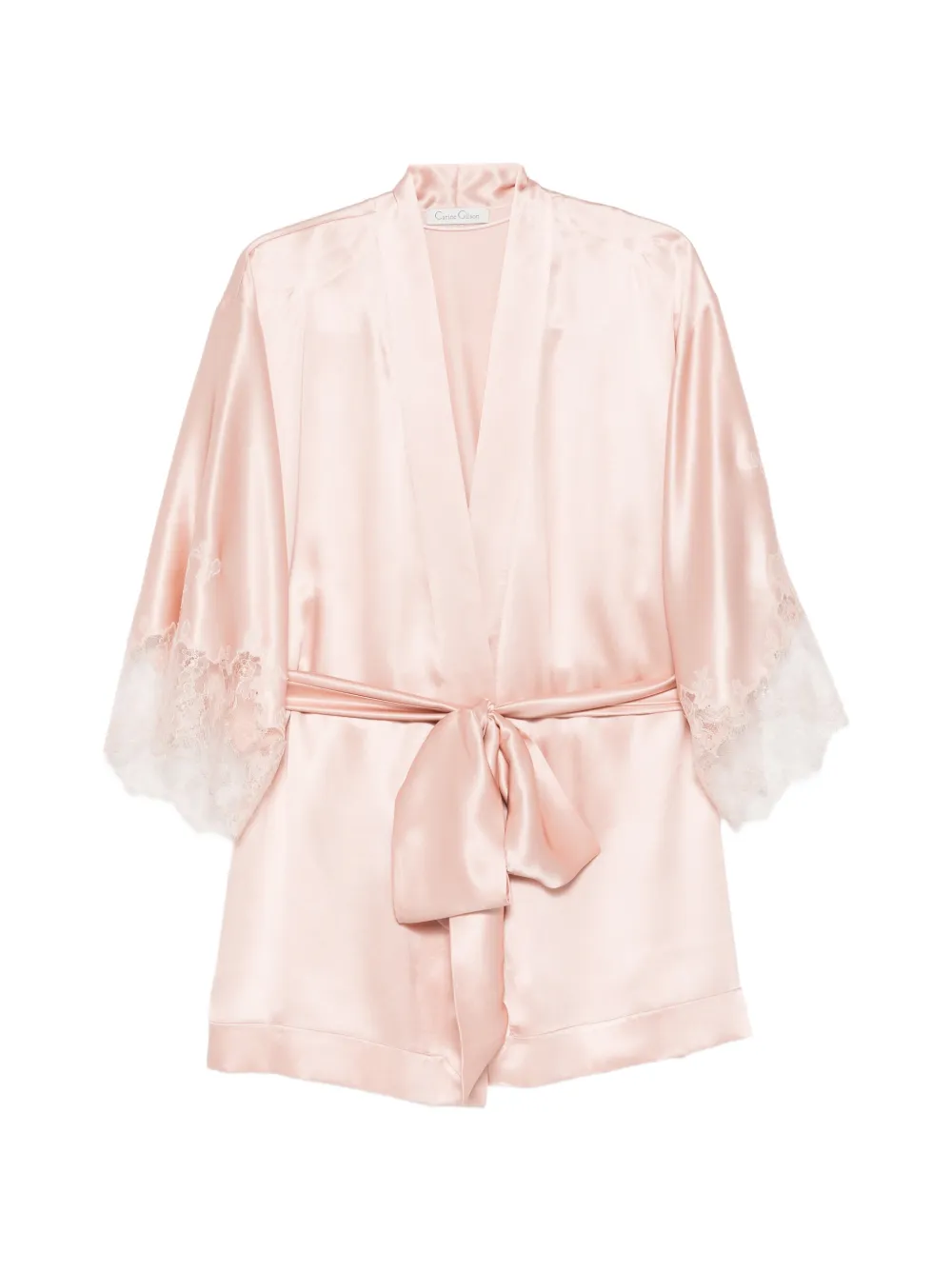 Carine Gilson Morgenmantel mit Spitze - Rosa